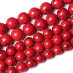 36pcs 10mm Natural Stone Beads Red Turquoise Gemstone Round Loose Beads by NaturalStoneBeads