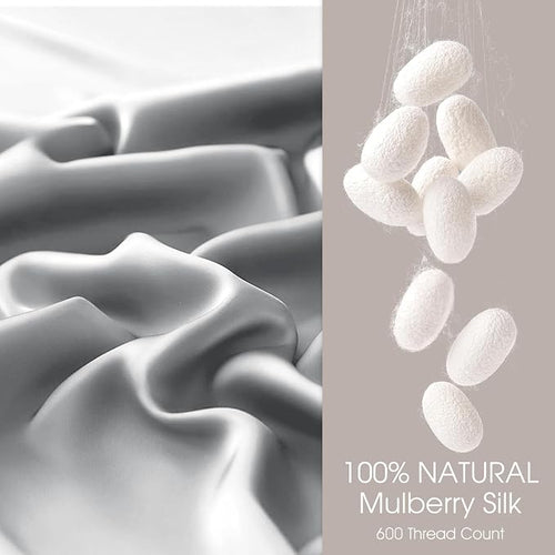 100% Silk Pillow Cases 2 Pack King Size Mulberry Silk Pillowcase - Image 2