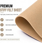 Sand Large Felt Fabric 36" x 36", 1mm Stiff Felt Sheet, Nonwoven Fabric - Image 4