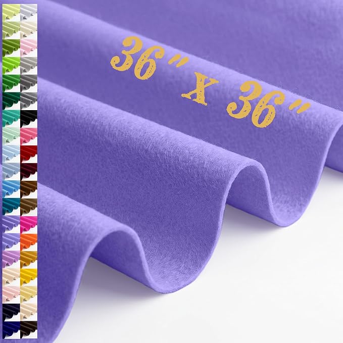 Large Felt Fabric Sheet 36 x 36 Inch, 1.6mm Thick | Soft nonwoven felt by MIGLORIA
