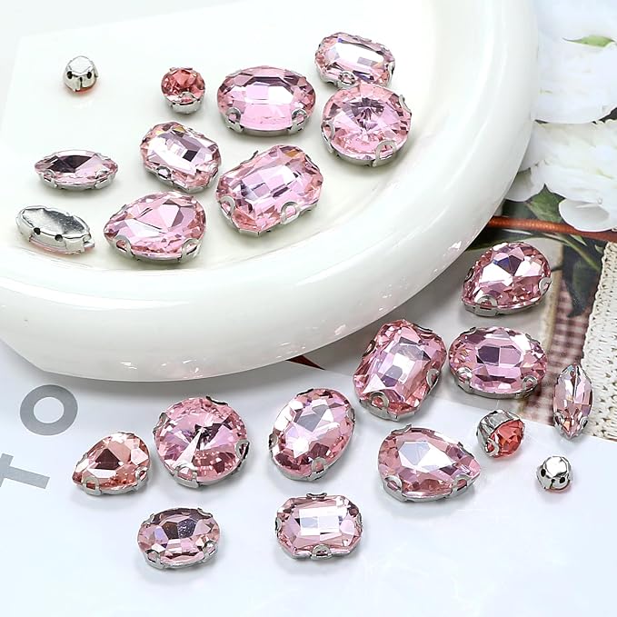 Sew on Rhinestone, Bags and Sewing Accessories，Pink - Image 4