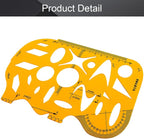 Utoolmart Yellow Measuring Template Mathematical Template Geometric Scale - Image 4