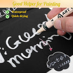 Thboxes White Paint Markers 10 Pack, Dual Tip Acrylic Pens | Fine Tip + Brush - Image 6