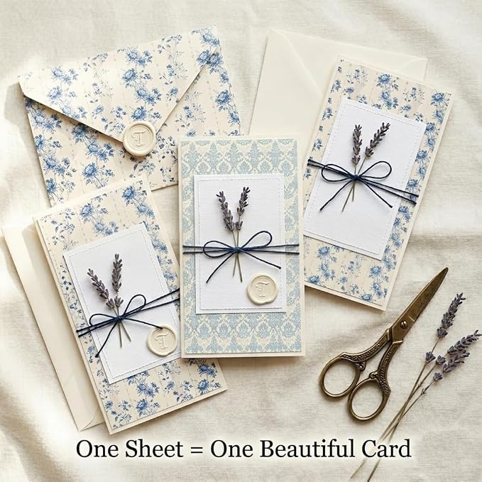 Scrapbook Paper & Scrapbooking Supplies, Vintage Blue 6x6 Double-Sided - Image 8
