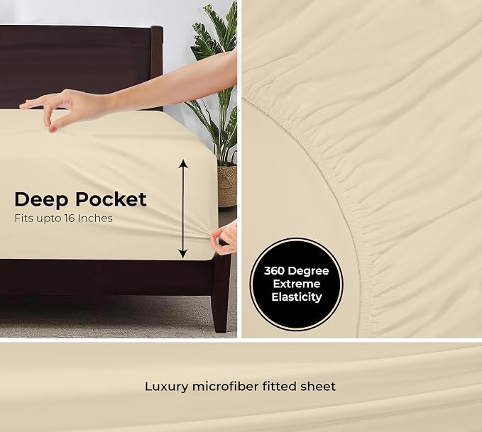 Royale Linens Fitted Sheet Twin - Image 3
