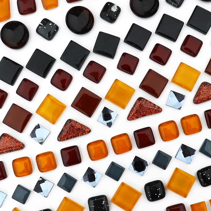LITMIND Assorted Black Irregular Crystal Mosaic Tiles, 9oz Value Pack - Image 5