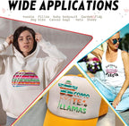 Tintnut Mexican Serape Heat Transfer Vinyl, easy cut & weed, stretch washable - Image 5