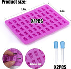 Palksky 4Pcs Gummy Bear Mold Silicone, Fruit Snack Molds, Gummies Trays Molds - Image 4