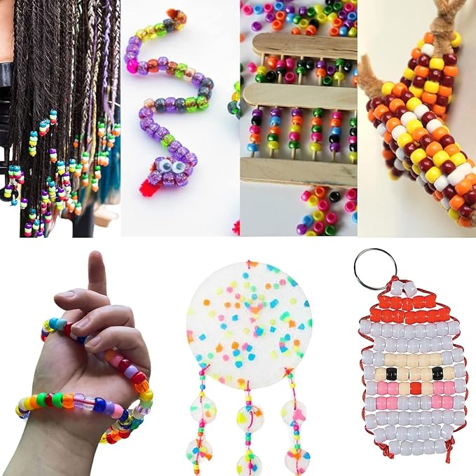 LIS HEGENSA 6300 Pcs DIY Childrens Crafts Beads Friendship Bracelet Kit - Image 9