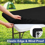 homing Rectangle Table Cloth Cover, Water-Resistant Polyester Elastic Fitted - Image 2