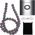 8mm Matte Red Flower Stone Bead, 15-Inch Matte Round Loose Stone Beads by THRELE