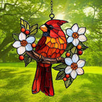 Cardinal Mosaic Effect Acrylic Suncatcher Stained Glass Effect Window Car - Image 3