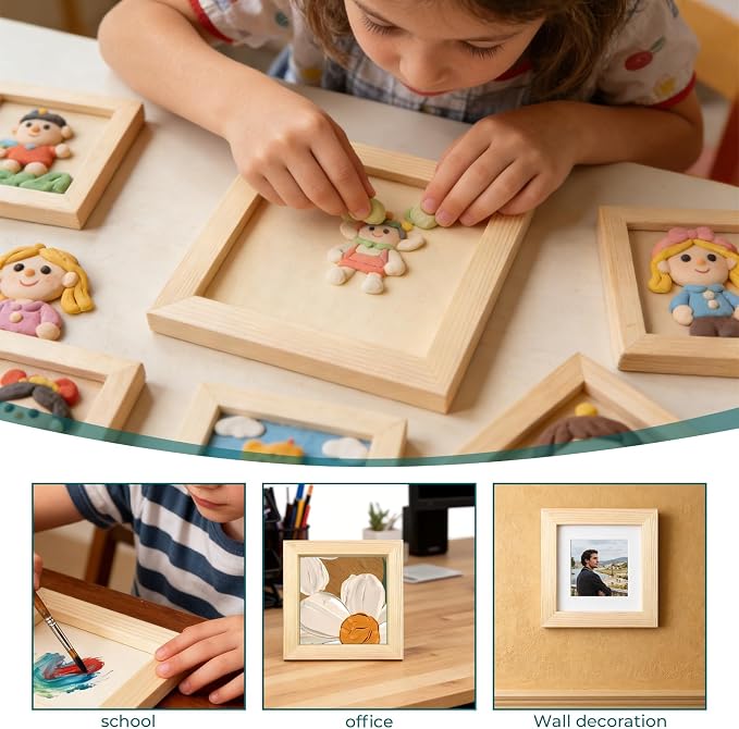 FSWCCK 15 Pack 6 x 6 inch Wood Panel Boards, Unfinished Wood Canvas Panels - Image 7