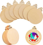 60PCS Unfinished Wood Christmas Cutouts by QDXATIVP
