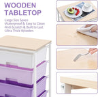 Utility Cart with 4 Drawers, Rolling Storage Cart with Drawers, Storage Rolling - Image 5