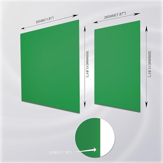 TOEPODO 2 Pack 1/8 Fluorescent Neon Cast Acrylic Sheets, Glow in Dark - Image 2