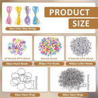 CRAFTYMELODY 606Pcs DIY Keychain Making Crafts Kits Beaded Keychain Making Kit - Image 2