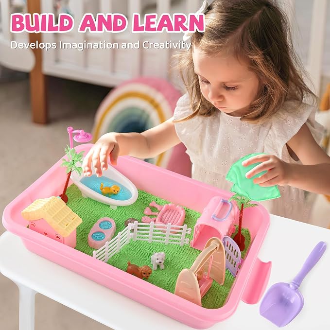Aprilwolf 21 PCS Pet Sensory Bin, Dog & Cat Sandbox - Image 5