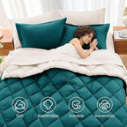 MUXHOMO 7 Pieces Full Comforter Set, Reversible Bed in a Bag Full Size - Image 6