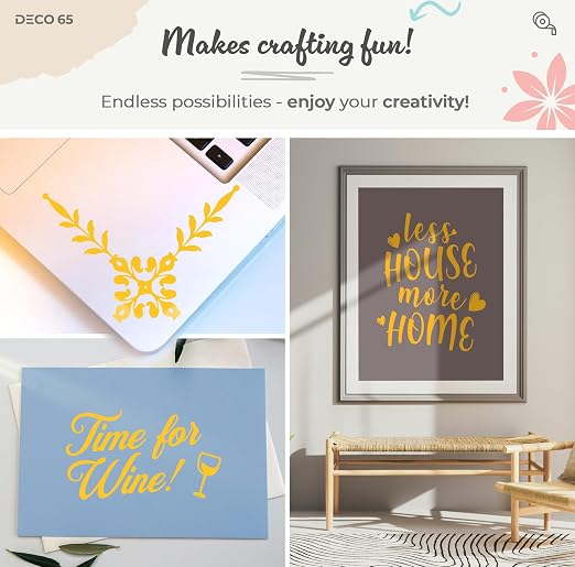 VViViD DECO65 Matte Pastel Golden Yellow Permanent Adhesive Craft Vinyl - Image 2