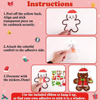 Renbuzhu 39PCS Christmas Crafts Bulk: Gingerbread Men Paper Suncatchers DIY Kit - Image 5