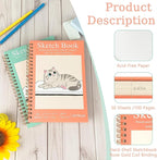 DSTELIN 2 Pack Mini Sketch Books, 7.5 x 5.1 Inch, Spiral Bound - Image 3