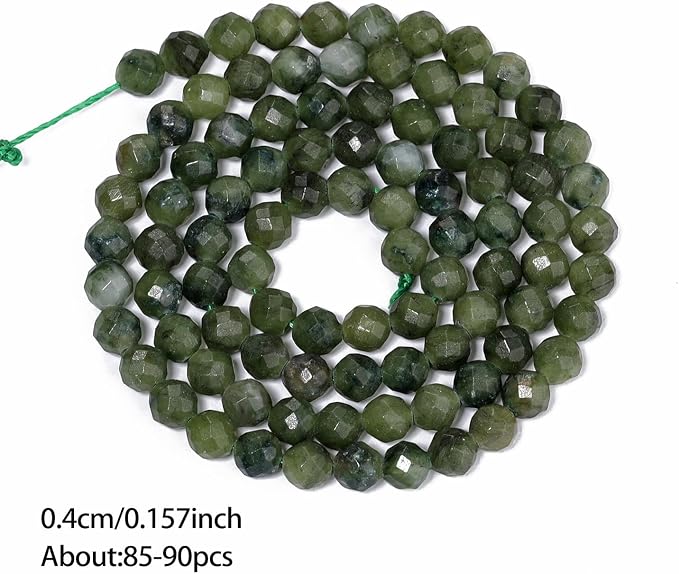 4mm 90pcs Southern Jade Tiny Gemstone Beads - Image 3