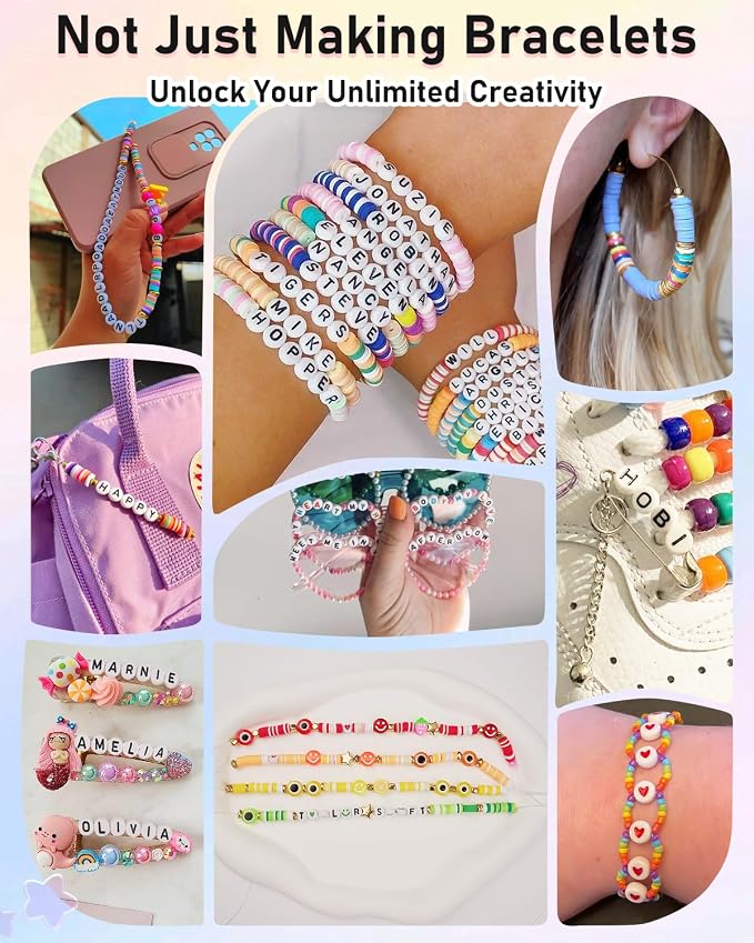 Mio Angle Bracelet Making Kit for Beginner 5000Pcs Preppy Polymer Friendship - Image 3