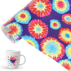 Tintnut Swirl Permanent Vinyl 8 Sheets 12"x10" Tie Dye Adhesive Vinyl | by Tintnut