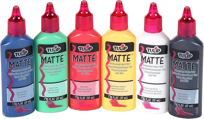 Tulip Puff Paint Matte Colors 6 Count, Nontoxic & Waterproof Craft Paint - Image 2