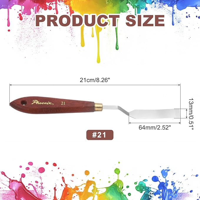 MECCANIXITY Pack of 1 Palette Knife No.21, 8.3" Long Palette Knives - Image 2