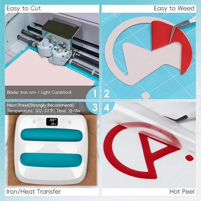 Aoder Red Heavy Duty Puff Vinyl Heat Transfer - Image 6