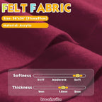 Dark Red 36" X 36" Felt Fabric Sheet - Image 2
