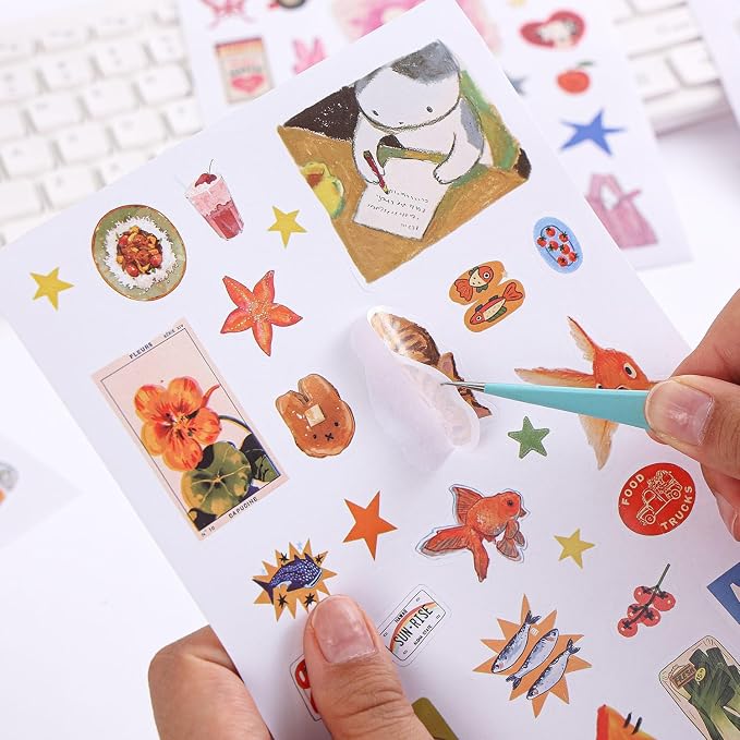 Girl's Korean Sticker Book, Food and Daily Life Theme - Image 4