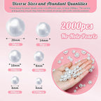 2000PCS Pearls for Crafting, Candles Centerpiece, DIY Crafts, Jewelry Making - Image 2