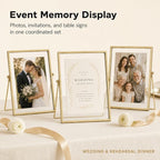 AceList Floating Picture Frame, 3 Pack 8x10 Gold Double Glass | Clear - Image 3