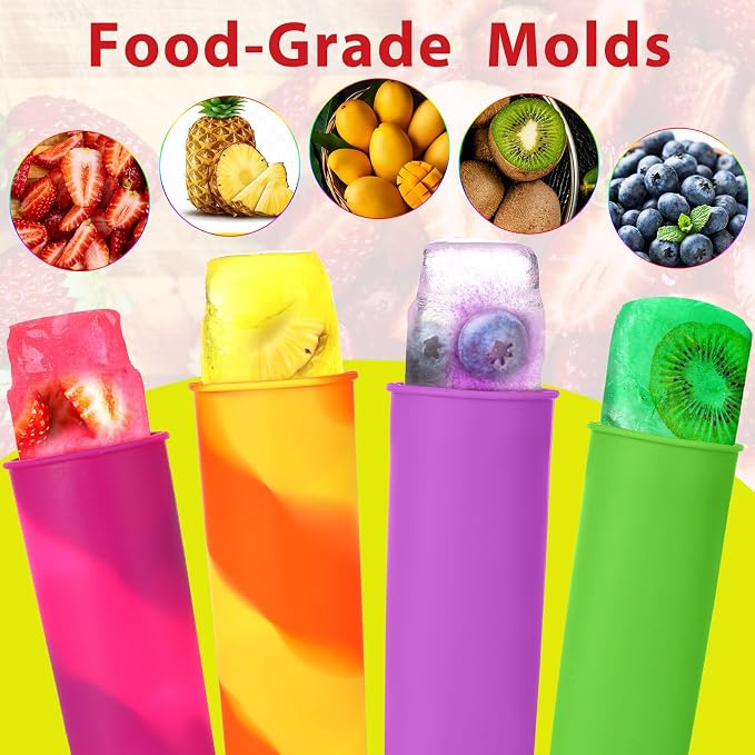 Lallisa 30 Pcs Ice Cream Molds Silicone Ice Lolly Mold Color Reusable Ice Lolly - Image 4