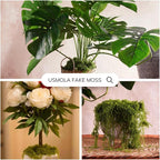 USMOLA Fake Moss for Potted Plants Indoor, 7OZ Green Moss for Crafts - Image 5