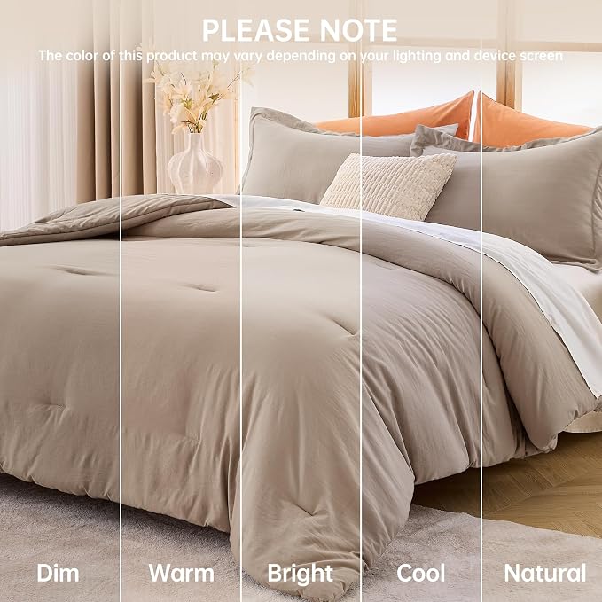 MUXHOMO King Size Comforter Set, All Season Ultra Soft Down Alternative Bedding - Image 9