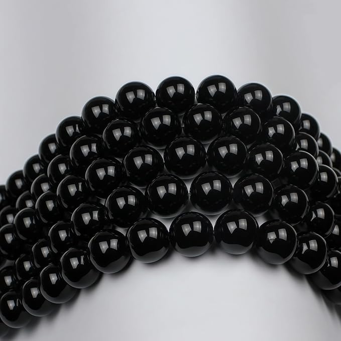 MJDCB Natural Stone Bead Black Onyx Gemstone Loose Beads - Image 6
