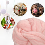 uxcell Needle Felting Wool, 8.5 Oz Nature Fibre Wool Yarn Roving - Image 4