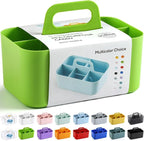 Multiuse Caddy Organizer with Handle, Portable Divided Plastic Tote Bin by AOZITA