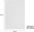 Aida Cloth 18 Count Cross Stitch Fabric, 19×28inch | Fine Small Grid, Smooth - Image 2