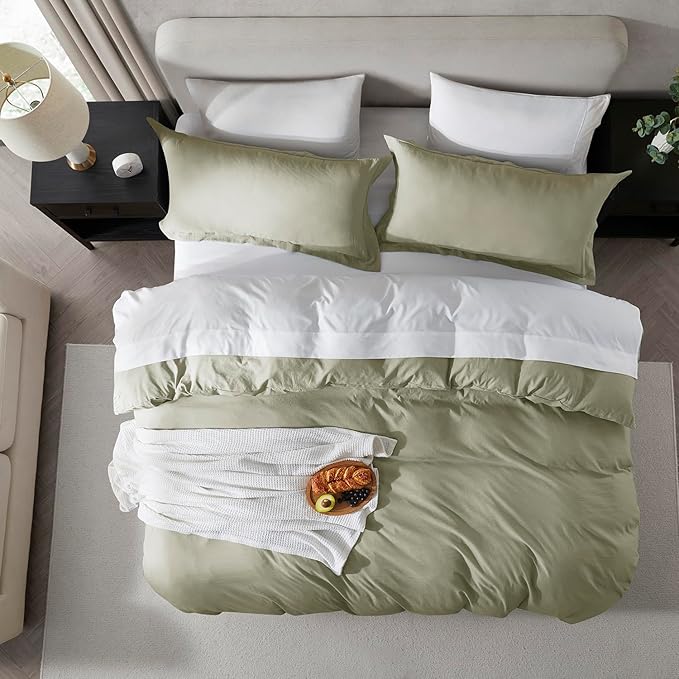 Nestl Light Sage Duvet Cover King Size - Image 5