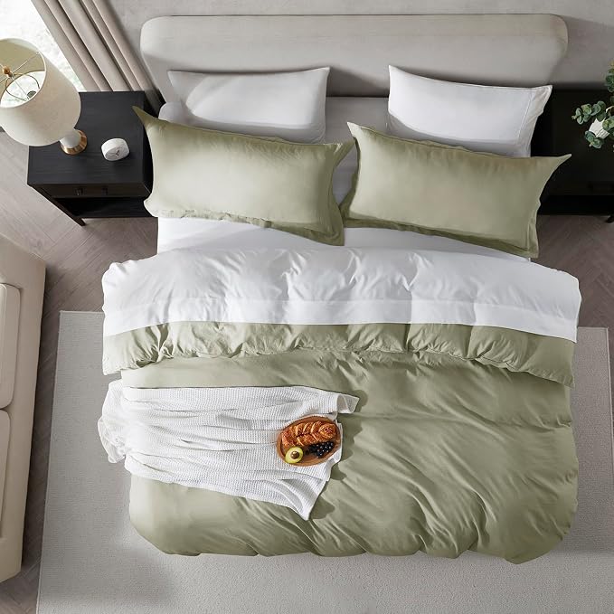 Nestl Light Sage Duvet Cover Full Size - Image 5