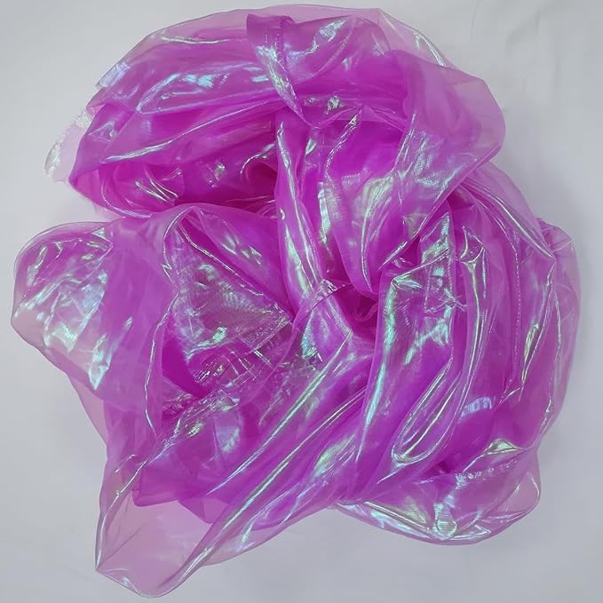 3.3 Yard Magic Rose Purple Organza Fabric - Image 8