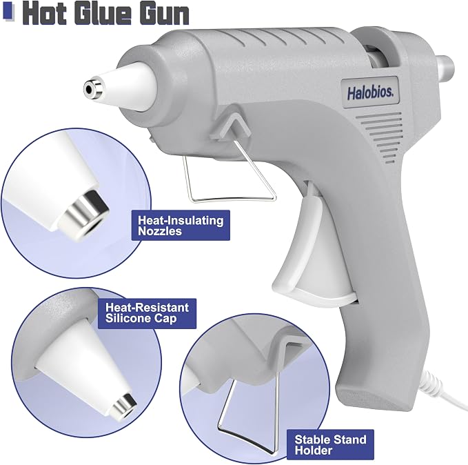Halobios Hot Glue Gun, Fast Preheating Hot Melt Glue Gun - Image 5