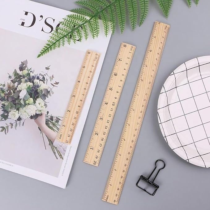3 Pack Wooden Ruler Wood Ruler Measuring Tool | Wood Ruler - Image 5
