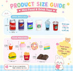 50 Pcs Miniature Food Drink Bottles Soda Pop Cans Pretend Play Kitchen Game - Image 2