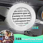 10X Magnifying Glass with Light, Clip on Mganifier with Light, 48 LED Desk Lmap - Image 2